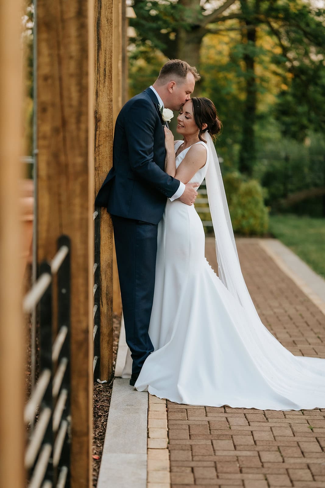 Emma and Joe at Friern Manor on their wedding day, photographed by Tel James, Lily & White